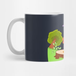 Caterpillar Forest Hand Drawn Mug